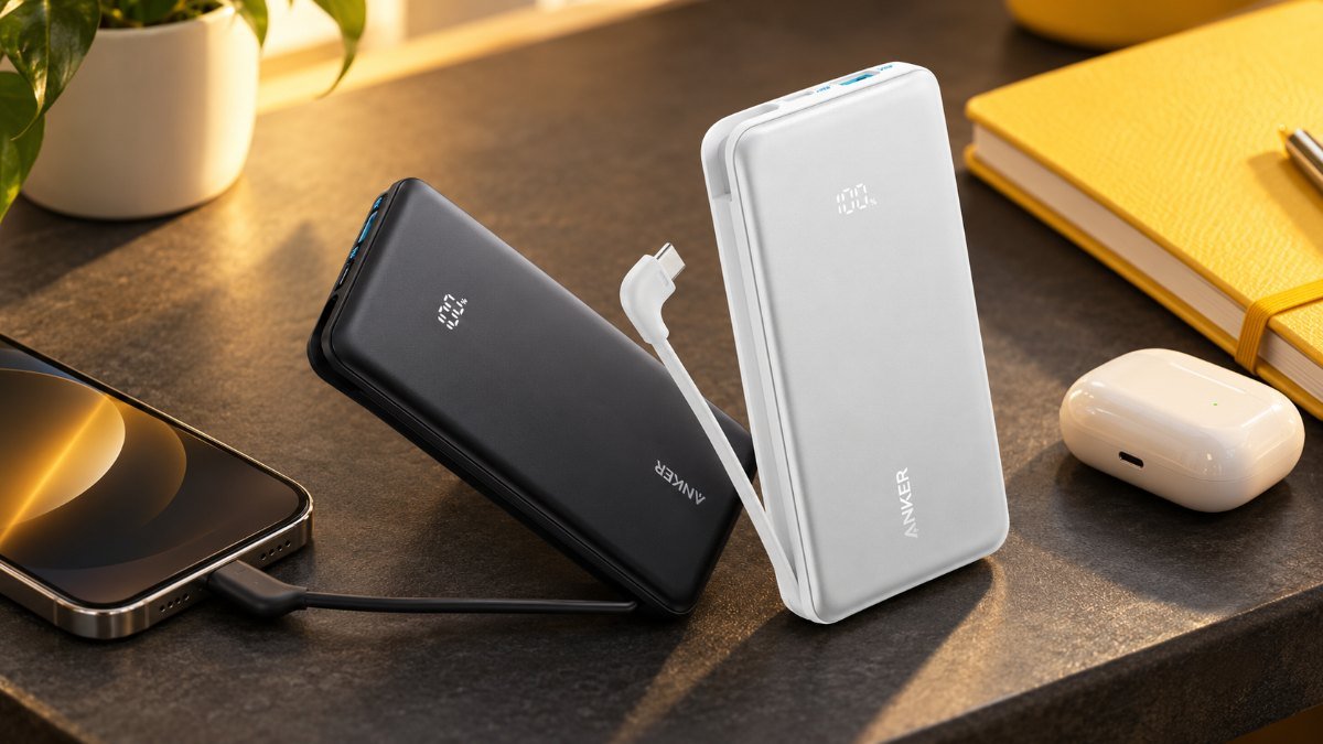 พาวเวอร์แบงก์ Anker Zolo 10000mAh ชาร์จสมาร์ทโฟนผ่านสายในตัว