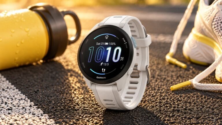 นาฬิกาวิ่ง Garmin Forerunner 165 บนลู่วิ่ง
