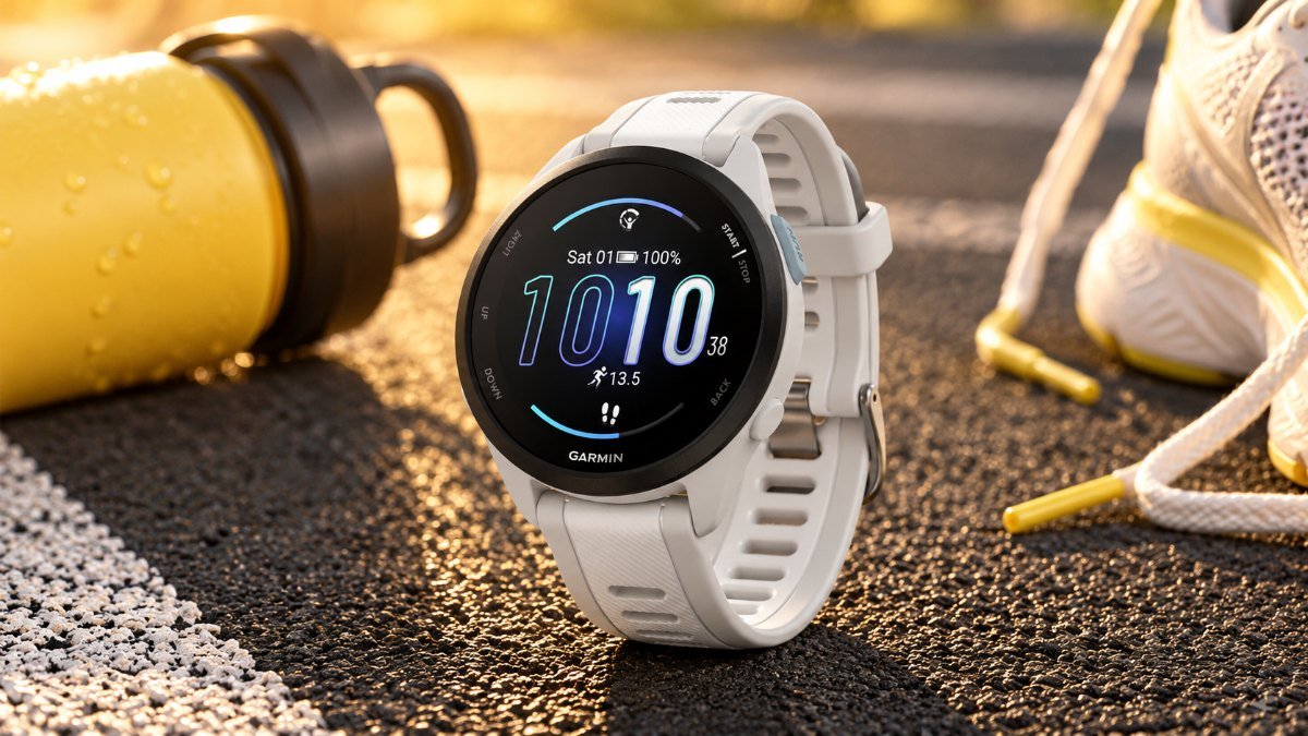 นาฬิกาวิ่ง Garmin Forerunner 165 บนลู่วิ่ง