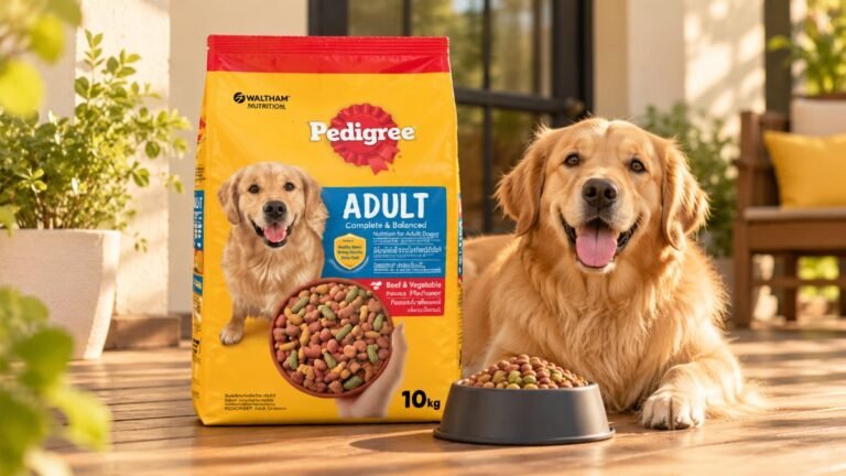 อาหารสุนัข Pedigree สุนัขโต 10 กก. กับสุนัขโกลเด้นรีทรีฟเวอร์